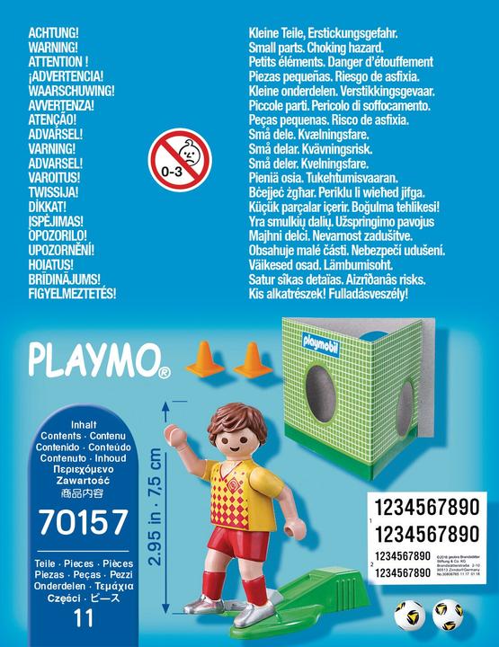 Produktbild Playmobil Fussballspieler mit Torwand (70157)