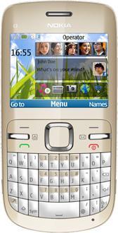 Nokia C3-00 - Duitse QWERTZ - Goudwit (2.40", 2 Mpx)