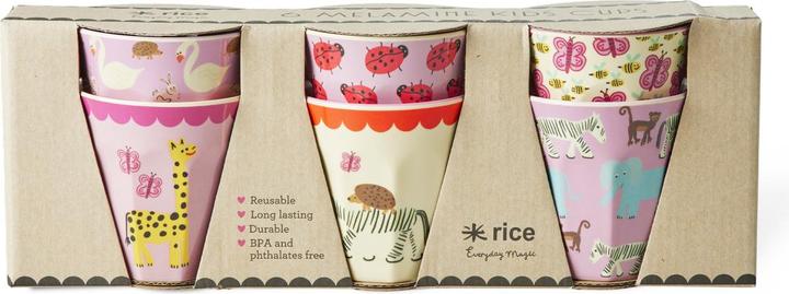 Immagine prodotto Rice - Melamine Cups with Wildlife Prints - Pink - Small