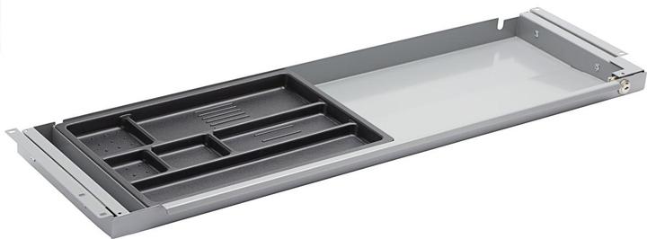 TecLines TUS002A Tiroir sous évier avec insert plastique L avec serrure, argenté