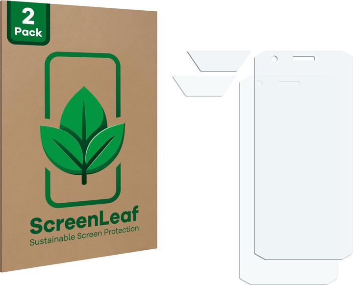 Actual product image ScreenLeaf Protective film sustainable screen protector screen protector film clear transparent (2 Piece, Doogee S41 Pro)