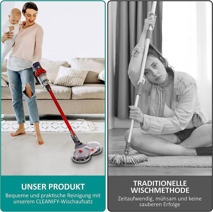 Actual product image Cleanify Mop Attachment for Dyson V7-V15