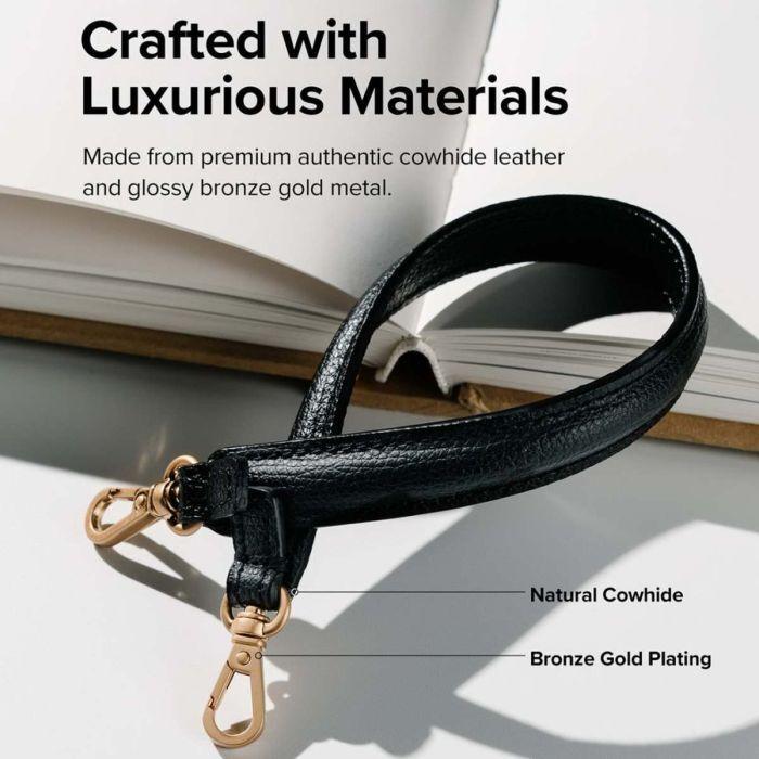 Actual product image Ringke Galaxy Z Flip 3/Z Flip Leather Hand Strap for Case Folio Signature Black (Samsung Galaxy Z Flip3)