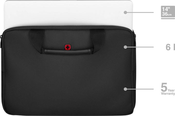 Image du produit Wenger Guyde 14, Étui pour ordinateur portable 14", Noir, 653179 (14")