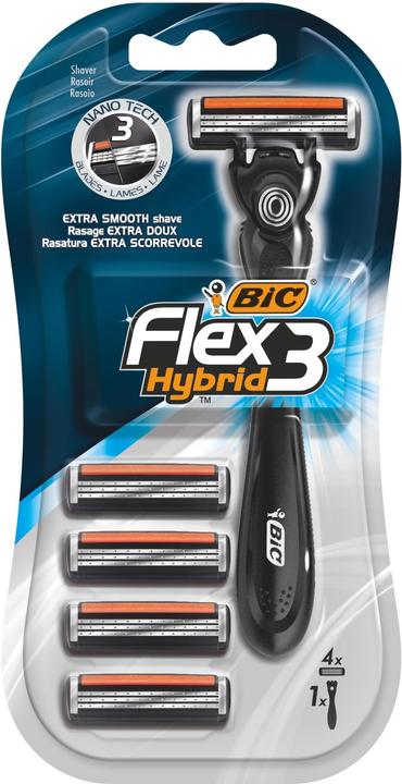 Bic Rasierer & 4 Klingen Flex 3 Hybrid