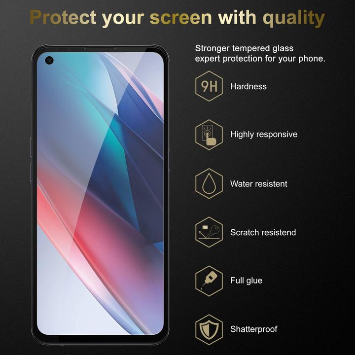 Actual product image Cadorabo Full screen display protection glass (1 Piece, Oppo Find X3 Lite)