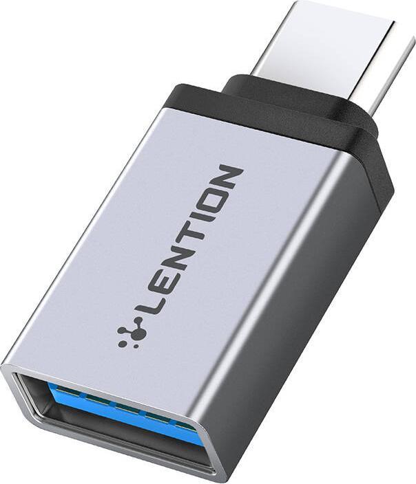 Actual product image Lention USB-C to USB 3.0 adapter (silver) (USB Type C, USB-A)