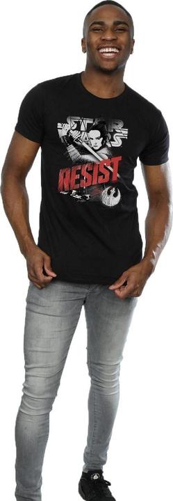 Actual product image Star Wars Mens The Last Jedi Rey Resist T-Shirt (S)