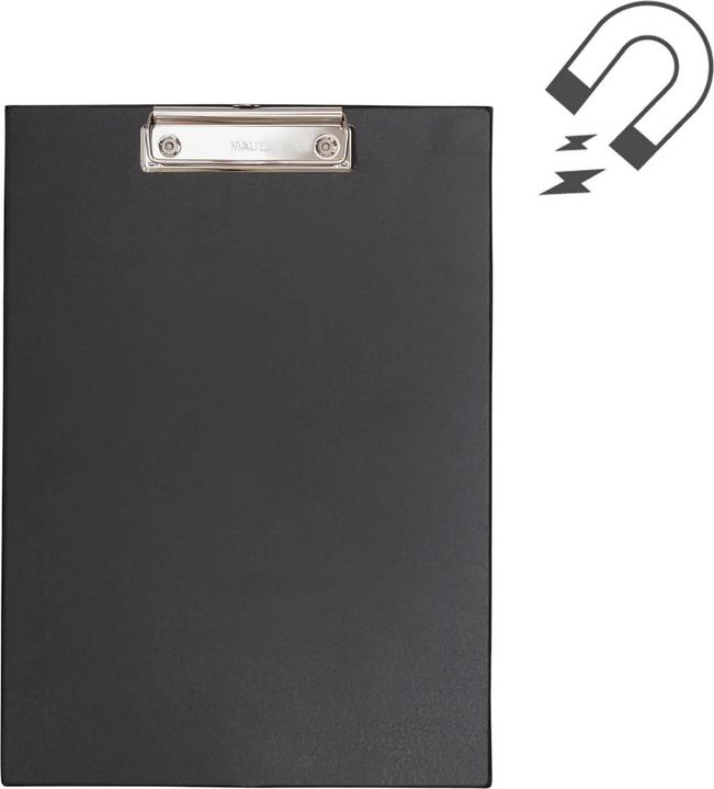 Produktbild Maul Klemmbrett Karton mit 2 Neodym-Magneten DIN A4 schwarz (23 x 32 cm)