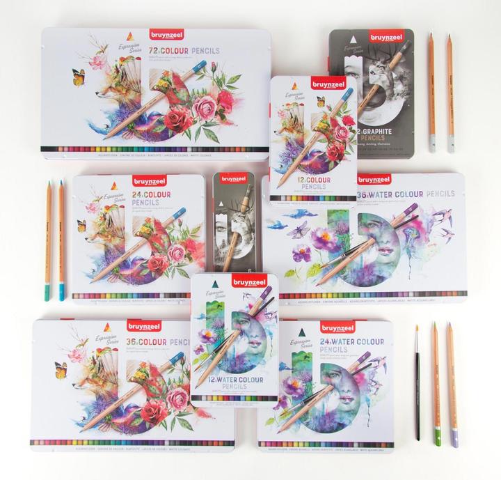 Productafbeelding Bruynzeel EXPRESSIE - Aquarelpotloden (Veelkleurig, 36 x)