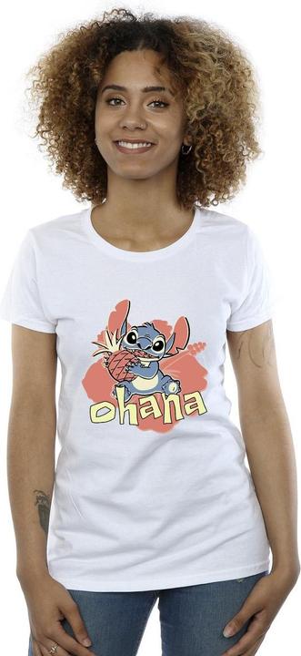 Actual product image Disney Womens/Ladies Lilo And Stitch Ohana Pineapple Cotton T-Shirt (S)