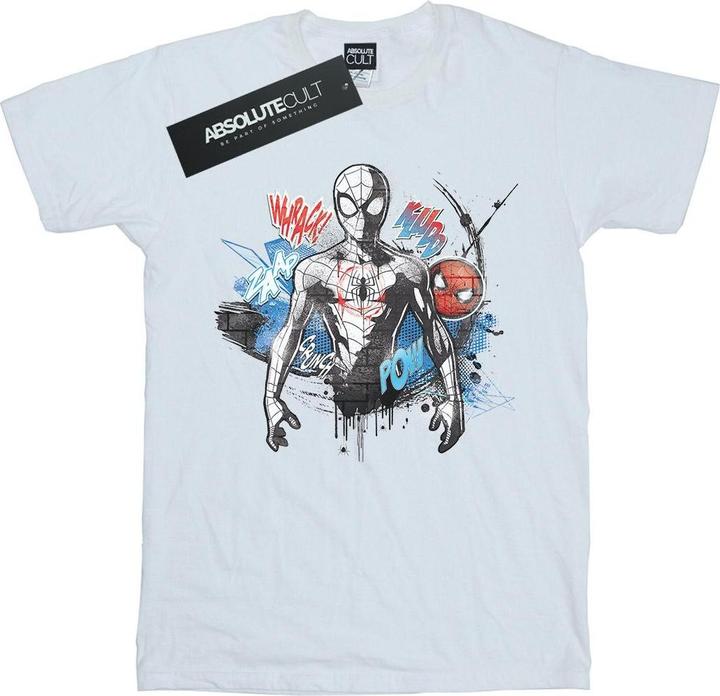Actual product image Mens Spider-Man Graffiti Pose T-Shirt (M)