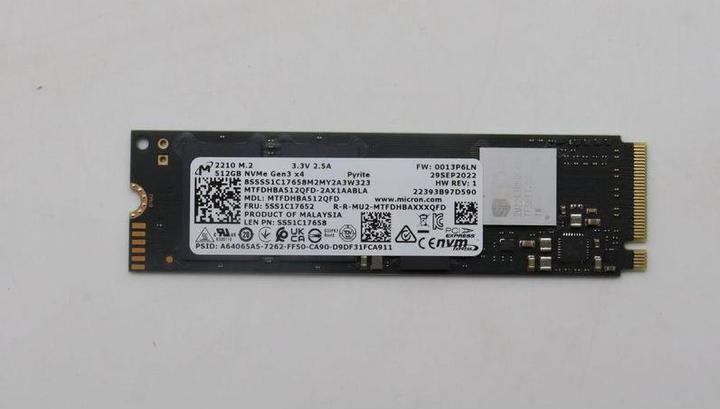 Immagine prodotto Lenovo Micron 2210 512GB M.2 PCIe (512 GB, M.2 2280)
