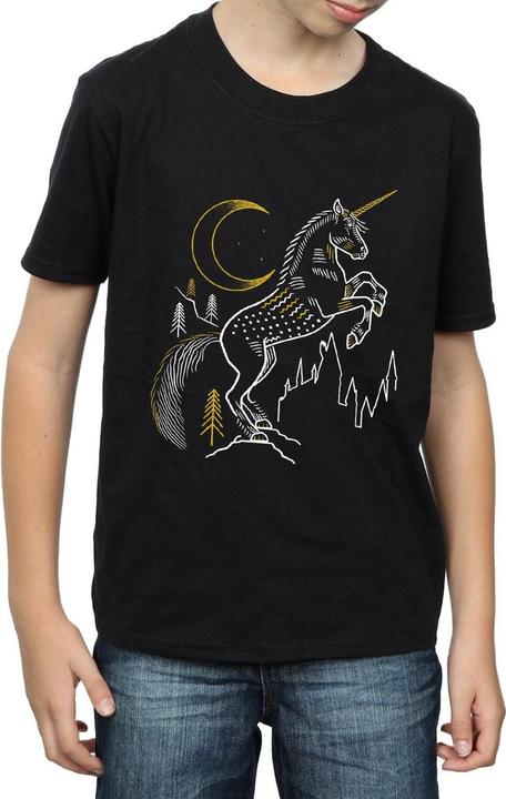 Actual product image Boys Unicorn Line Art T-Shirt (140, 146)