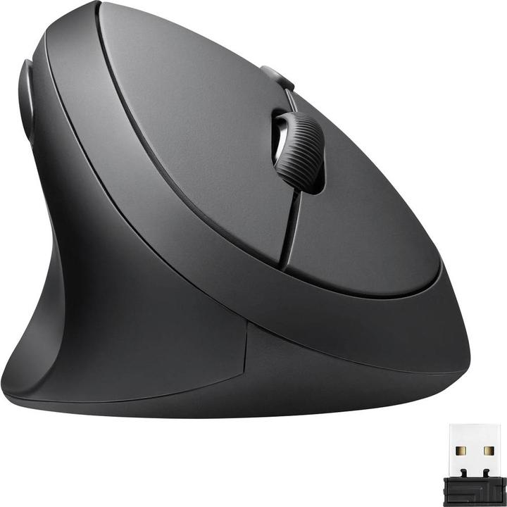 Actual product image Perixx PERIMICE-719L, Small ergonomic mouse for left-handers, cordless, black (Wireless)