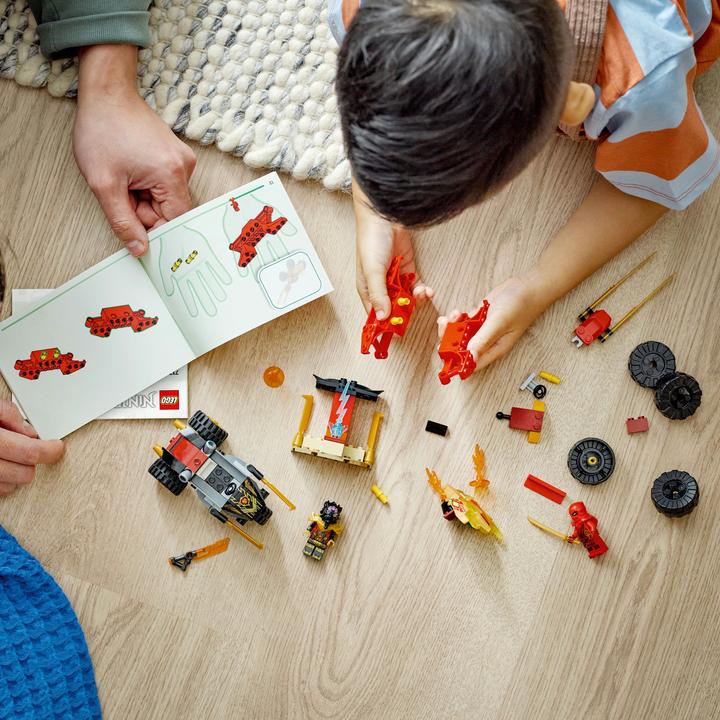 Produktbild LEGO Verfolgungsjagd mit Kais Flitzer und Ras' Motorrad (71789, LEGO Ninjago)