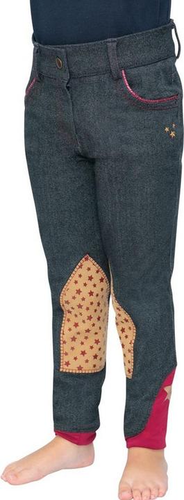 Actual product image Hy Equestrian Girls Riding Star Collection Denim Jodhpurs (104)