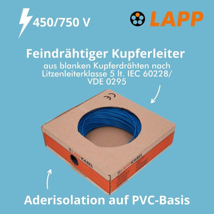 Produktbild Lapp H07V-K 1X1,5 BU (100 m)