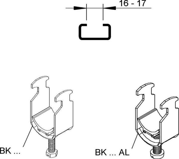 Actual product image Niedax U-clamp
