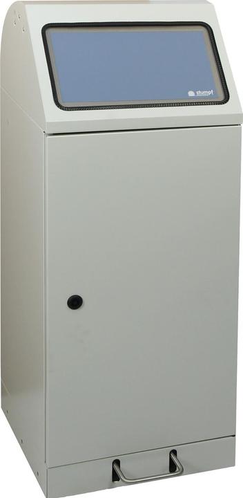 Collecteur de tri 70 l H1000xL400xP380mm gris clair, RAL 7035 insert galvanisé, avec pédale (70 l)