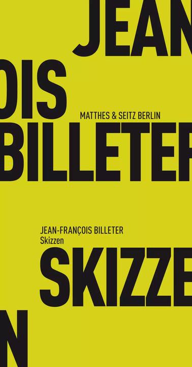 Actual product image Skizzen (German, Jean F. Billeter, 2018)