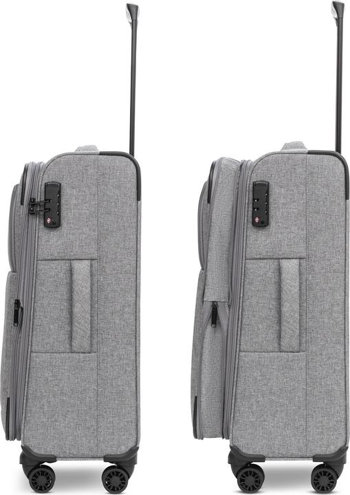 Immagine prodotto Redolz Essentials 12 THREE SET Set di valigie a 4 ruote, 3 pezzi, con piega elastica (201 l, XL (da 115l))
