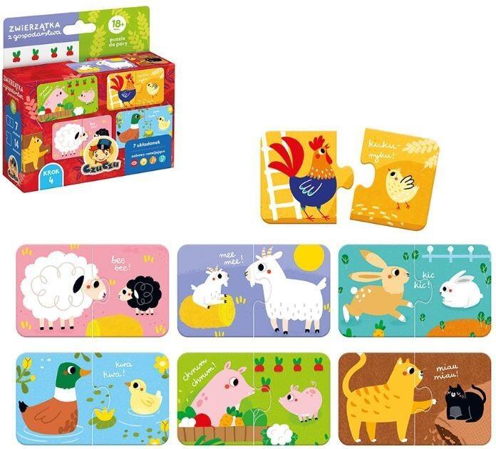 Actual product image Czuczu Puzzle for couples - farm animals (7 pieces)