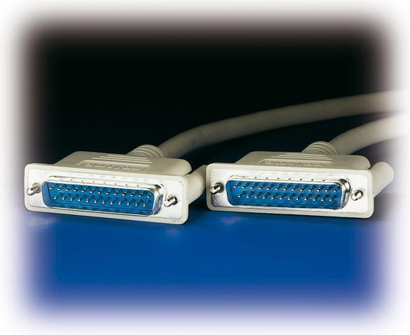 Actual product image Roline Serial cable, male Sub-D 25 / male Sub-D 25 (3 m, VGA)