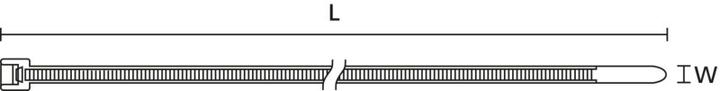 Actual product image HellermannTyton LK2A Bk Cable Tie Heat Rod-270x4.6mm (Plastic cable ties, 270 mm, 100 pcs.)