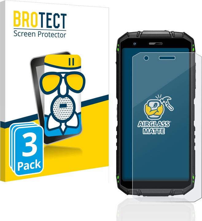 Productafbeelding BROTECT AirGlass Matte kogelwerende glasfolie (3 Stuk, Doogee S41 Pro)
