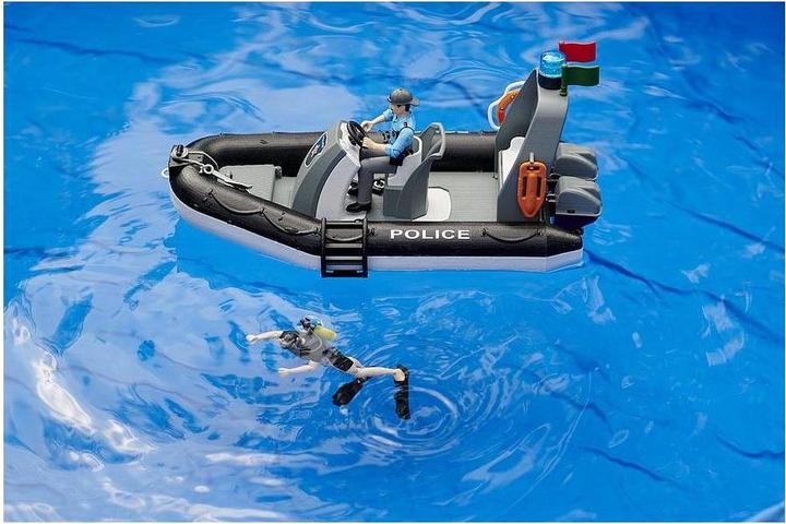 Produktbild Bruder bworld Polizei Schlauchboot mit Polizist