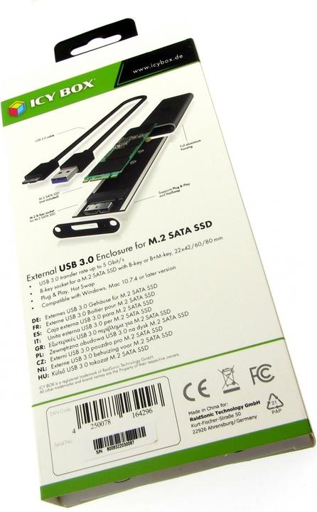Produktbild Icy Box Ib-183m2 (M.2 2242, M.2 2260, M.2 2280)