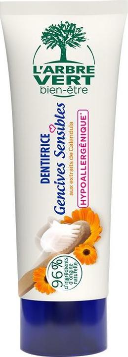 Produktbild L'arbre vert Öko Zahnpasta Empfindliches Zahnfleisch mit Ringelblumen-Extrakten (75 ml)