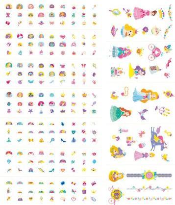 Actual product image Avenir Nail stickers tattoos princess