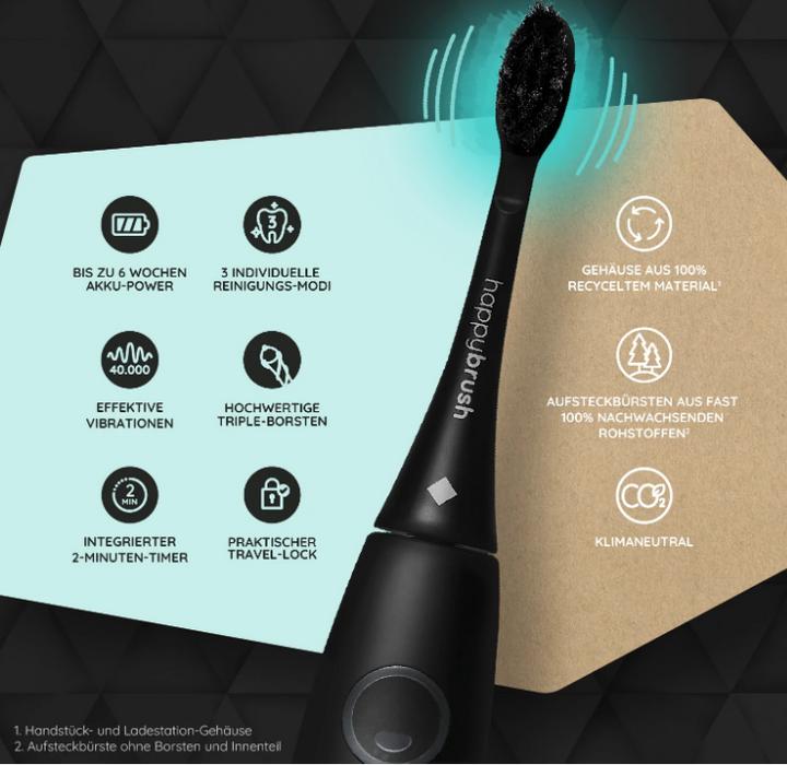 Produktbild happybrush Happy Brush Eco Vibe 3 (Schallzahnbürste)