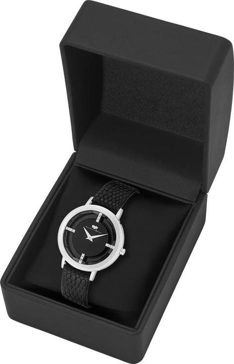 Produktbild Damen Quarzuhr Lucrezia Echtleder Schwarz - 33690 (Analoguhr, 36 mm)
