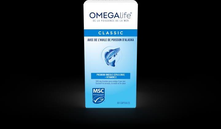 Produktbild Omega-Life Classic Kaps 500 mg Ds 60 (60 Stück, Kapseln, 128 g)
