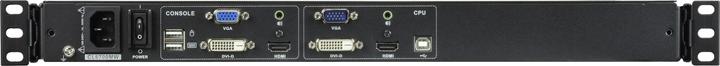 Actual product image Aten CL6700MW FR Single Rail 17.3" LCD Console (USB, HDMI / DVI / VGA) FR layout