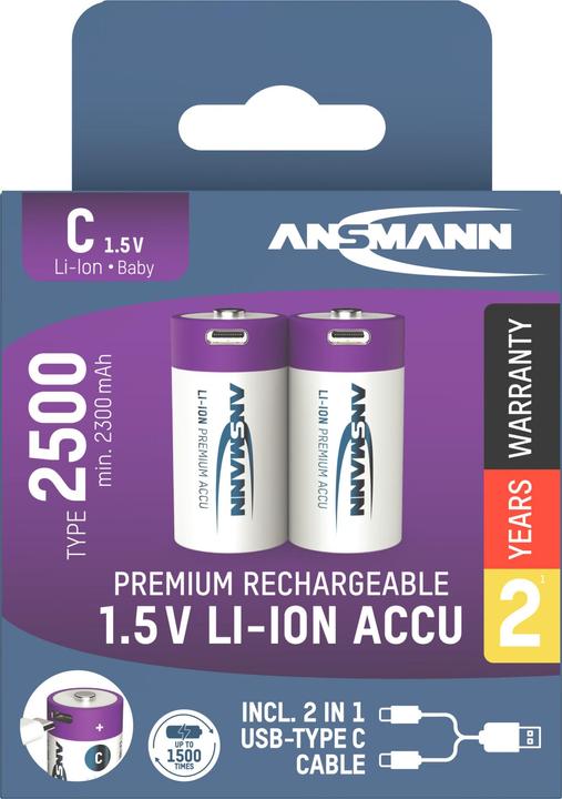 Actual product image Ansmann Baby C (2 pcs., C, 2300 mAh)