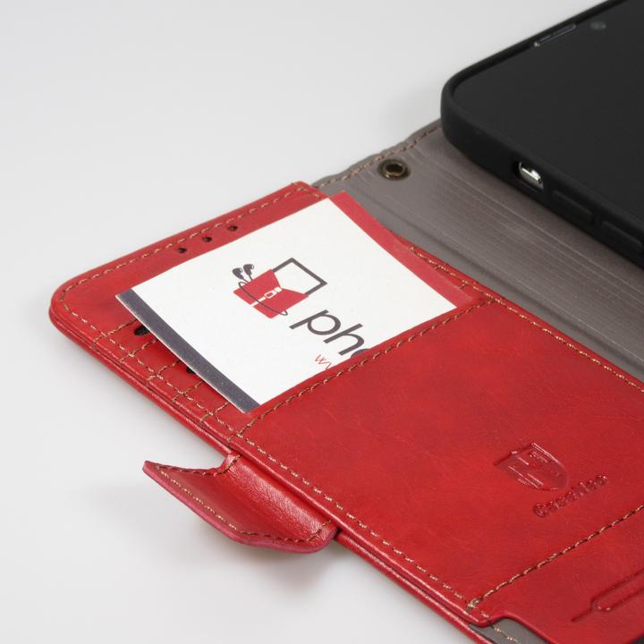 Produktbild PhoneLook Leder Tasche Flip Wallet mit Akzentstreifen & Kartenhalter (Apple iPhone 13 Pro Max)