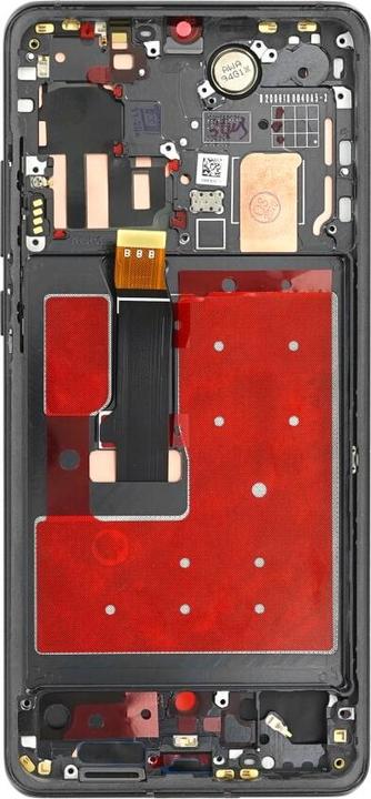 Produktbild OEM Display-Einheit + Rahmen für Huawei P30 Pro schwarz (Display, Huawei P30 Pro)