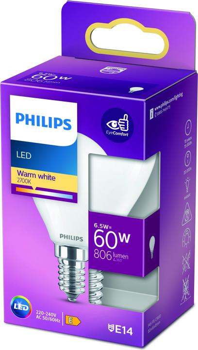 Actual product image Philips Lamp (E14, 6.50 W, 806 lm, 1 x, E)