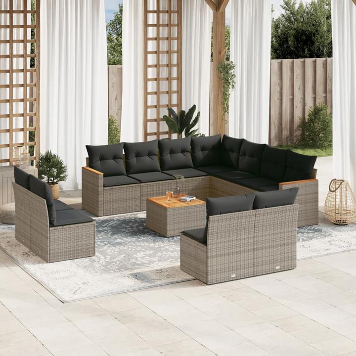 Immagine prodotto VidaXL Set da salotto da giardino da 10 pezzi con cuscini