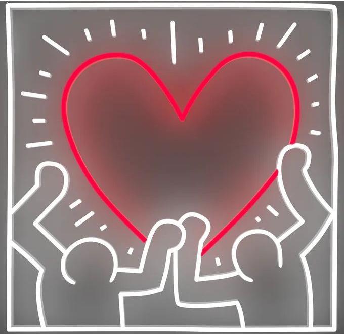 Image du produit YellowPop Keith Haring Coeur rayonnant (244 lm)