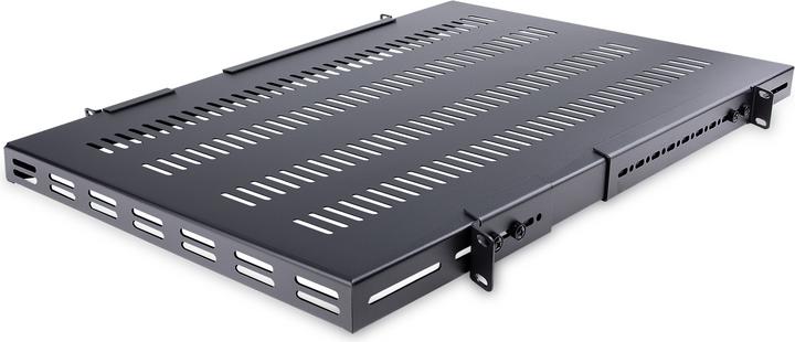 Immagine prodotto StarTech Ripiano regolabile 1U per server rack/cabinet fino a 113 kg - Scaffale per server 1U ventilato