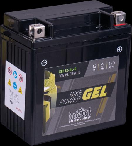 Image du produit Intact GEL12-9L-B Bike-Power Batterie moto GEL 9Ah (DIN 50915) YB9L-B (12 V, 9 Ah, 170 A)