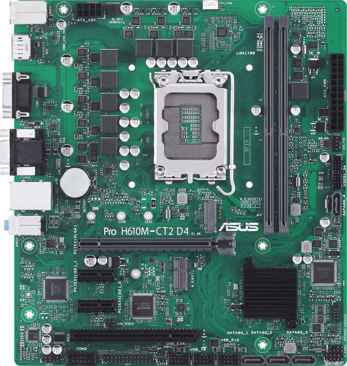 Image du produit ASUS PRO H610M-CT2 D4-CSM LGA1700 MB (LGA 1700, Intel H610, mATX)