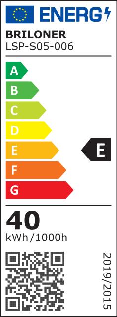 Energie-Label Briloner LED Deckenleuchte, alu gebürstet, LED/40W (4400 lm)
