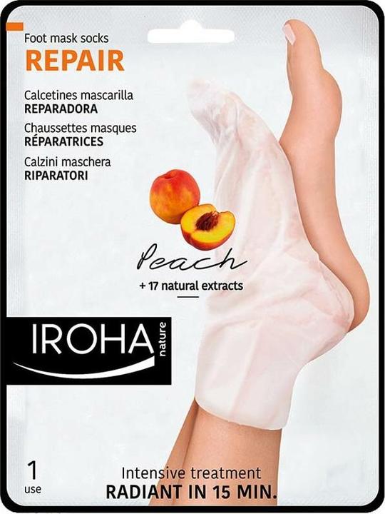 Iroha Nature Nature - Foot Mask Socks Repair Peach (Fussmaske, 9 ml)