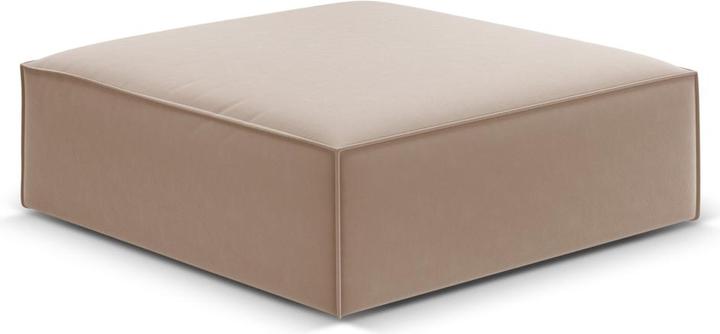 Actual product image Micadoni Velvet Pouf, "Kaelle", 1 Seat, 100x80x38Made in Europe (Cushioned stools)